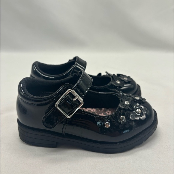 Sugar patent black formal toddler shoes size 7 - Picture 8 of 9
